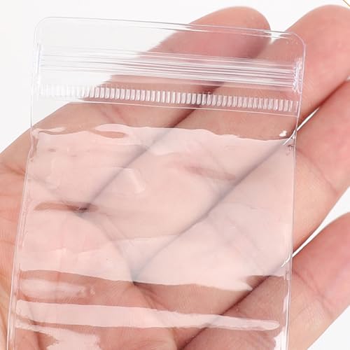 Lurrose 100 Peças Sacos De Armazenamento De Em Pvc Com Vedação Automática Bolsas Pequenas Com Zíper