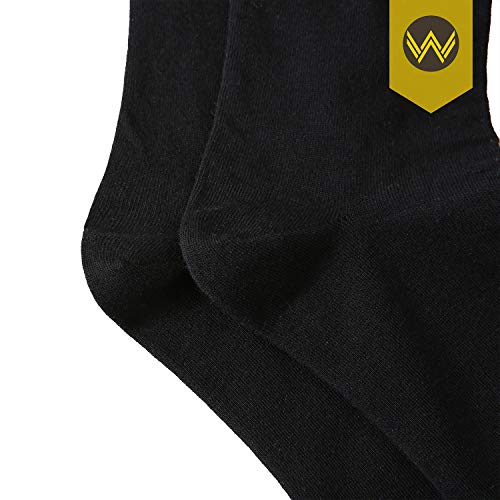 Wander Men's Solid Dress Socks Cotton Black Men 8 Pairs Trouser Thin Classic Socks (Shoe Size:9-12, 8 Pairs Black) #TOP3