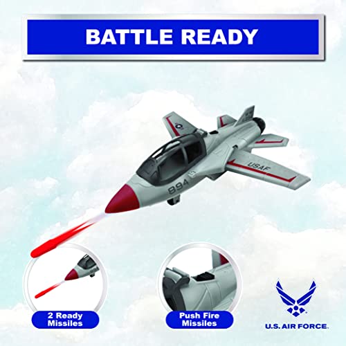 United States Air Force Sky Raider Fighter Jet Toy Airplane With Pilot & Missile - Realistic Military Aircraft & Soldier Action Figure - Bomber Plane Model For Kids 3+ #TOP1