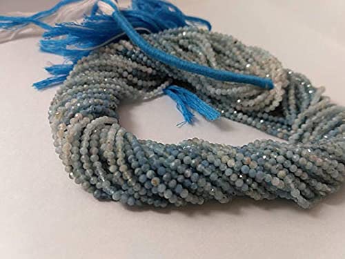 Aquamarine faceted rondelle beads LKBEADS perles pour fabriquer des bijoux d'été et bohèmes