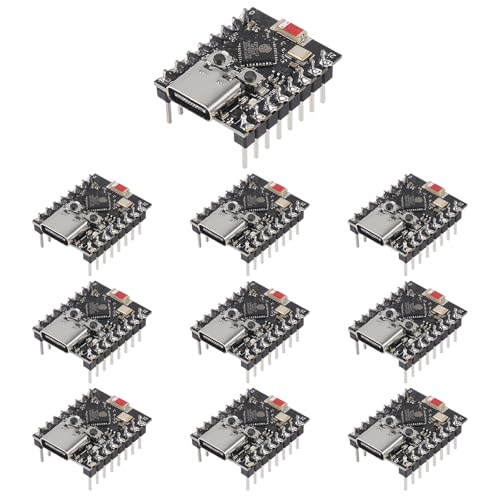 Image of AITRIP ESP32-C3 Mini Development Board, 4MB Flash Core Board ESP32 Super Mini Development Board ESP32 Development Board WiFi Bluetooth (10CS Esp32-c3 Pin soldered)