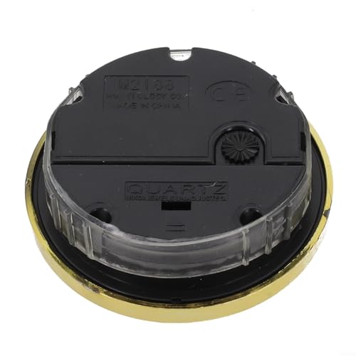 Reloj de aluminio de 65 mm, estilo retro con ribete dorado para aplicaciones personalizables (A)