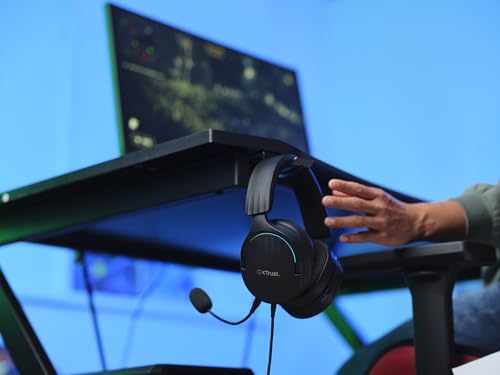 GXTrust 490 Fayzo Cuffie Gaming USB con Audio Surround 7.1, Driver 50 mm, 85% Plastica Riciclata, Illuminazione RGB, Over-Ear Cuffie con Microfono Noise Cancelling per PC PS5 - Nero - Cuffia gaming - Immagine 9