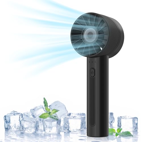 ITSHINY Ventilador Portatil, Ventilador de Mano, Potente Ventilador de Mano, Mini Ventilador Recargable por USB con 4 Velocidades, Ventilador Ligero para el Hogar, la Oficina, Viajes, Camping