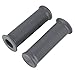 Akozon Handle Grip Pair of 1inch 25mm/1.1inch 28mm Universal Motorcycle Non Slip Stripe Vintage TPU Handle Handlebar Grip Fit for Most of Motorcycles (Dark Grey)
