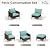 PHI VILLA 7-Piece Wicker Patio Conversation Set, Outdoor Rattan Sectional Pool Furniture Patio Set for 7 Seats with Cushioned 2 x Single Sofa, 2 x Armrest Chair, 2 x Ottoman and 1 x Armless Sofa, Blue
