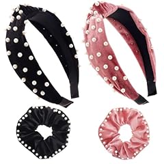 Velvet and pearl headband B
