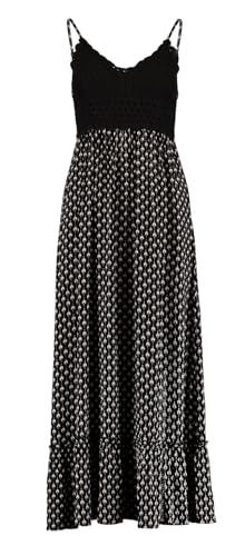 Hailys Damen Viskose Maxi-Trägerkleid Ka44rla mit Häkelspitze HF-2208025 Black Div L
