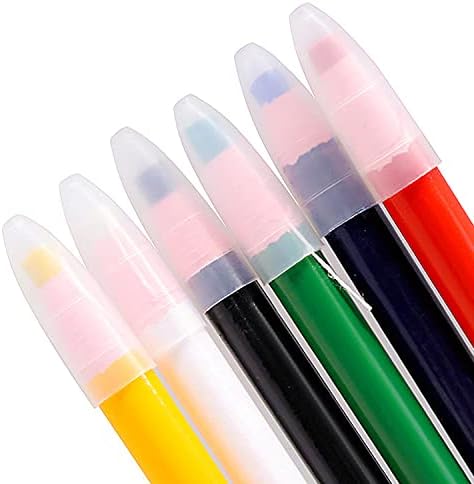 6 Pcs Sewing Fabric Pencils,Water Soluble Professional Free Cutting Pencil Tailor 's Mark Dressmaker's Chalks Fabric Chalk Pens for Tailor Home Marker and Tracing Tools