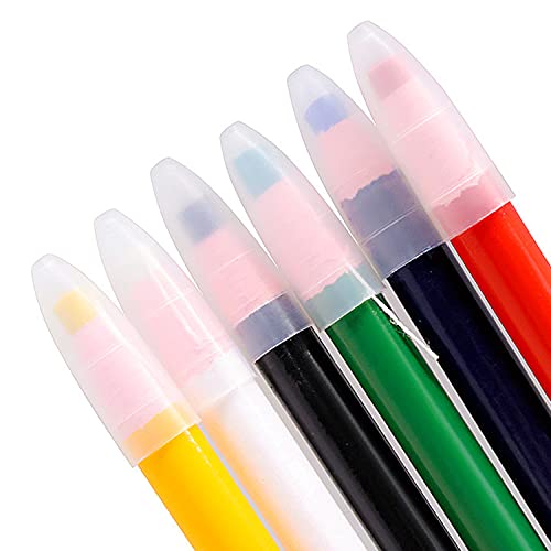 6 Pcs Sewing Fabric Pencils,Water Soluble Professional Free Cutting Pencil Tailor 'S Mark Dressmaker's Chalks Fabric Chalk Pens For Tailor Home Marker And Tracing Tools #TOP3