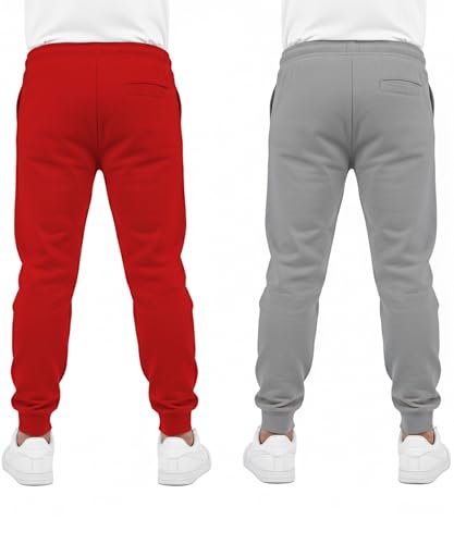 Image of KYDA KIDS 100% Cotton Track Pants for Boys | Premium Printed Soft Single Jersey Fabric | Elastic Waist Loose Fit Summer Full Length with Rib Hem (Pack of 2)
