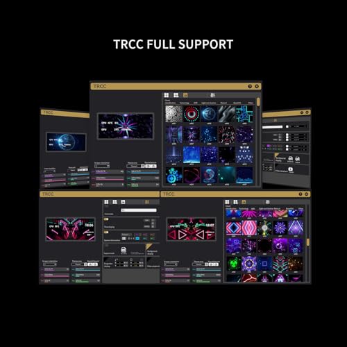 Image of Trofeo Vision LCD Black Edition Case Sub-Display Features a 6.86-inch Full-Color LCD Display (1280x480 Resolution) with a Magnetic Panel Screen, Supporting DIY Dynamic /Static Images