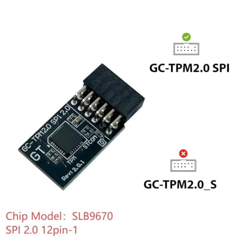 HSSDTECH TPM 2.0 SPI 12pin SLB9670 Modulo di Sicurezza per Gigabyte B660M