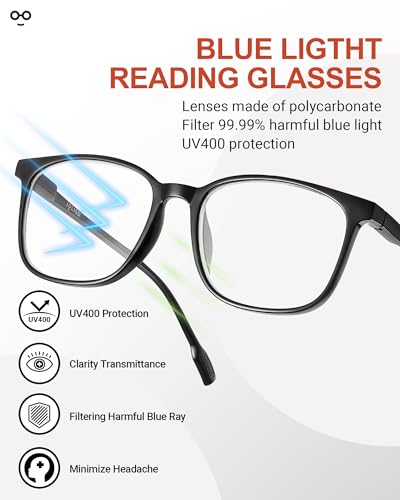 Image of JOLISU 5-Pack Ultra-Light Slim Frames Reading Glasses for Women - Readers for Women, Spring Hinges and Blue Light Protection