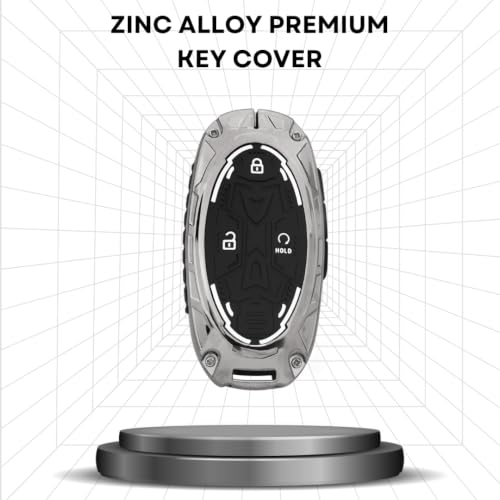 Image of KEYCEPT Metal Armor Keycover Compatible for Hyundai Venue 2026 4 Button Smart Key Cover.