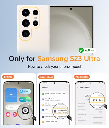 Image of FNTCASE for Samsung Galaxy S23 Ultra Case: [Fit for Magsafe] Magnetic Translucent Matte Anti-Fingerprint Cell Phone Cover Military Grade Shockproof Protective Case