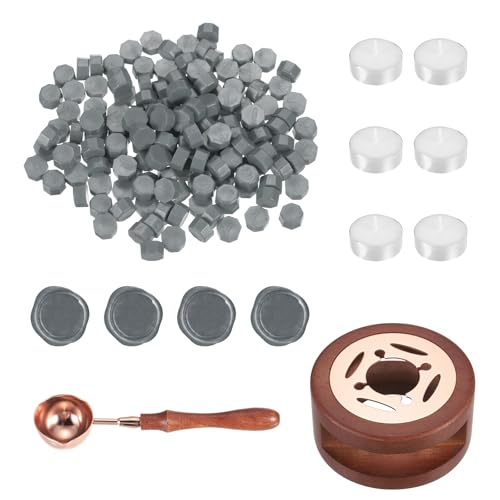 Perles de cire pour cachet avec réchauffeur bois bougies kit complet loisirs créatifs