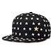 LOCOMO Embroidered Star Striped US Flag Brim Baseball Cap Black FFH071BLK
