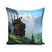 Housse de Coussin 40x40 cm Le Chateau Ambulant Hayao Miyazaki Manga Anime
