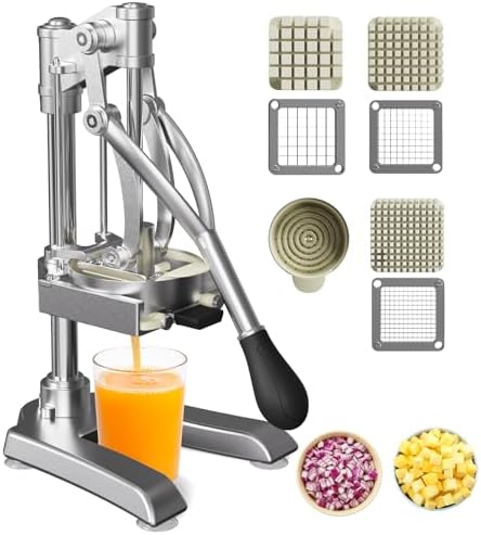 2-in-1 Commercial Juicer and Chopper - Heavy Duty Cast Iron Hand ...