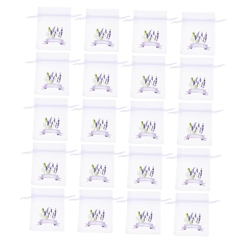 20Pcs Drawstring Lavender Sachet Bags Breathable Mesh Pouches for Dried Flower Storage for Wardrobes and Closets Versatile Empty Sachets for Trinkets and Decor