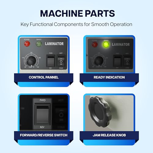 Image of Geonix A3 Professional Lamination /Laminating Machine Hot & Cold, Jam Release | 4-Roller | 3-Min Fast Warm-Up | 330mm Width | Quiet & Portable Design | (Photos ID,I-Card,Documents,Certificate) (White)