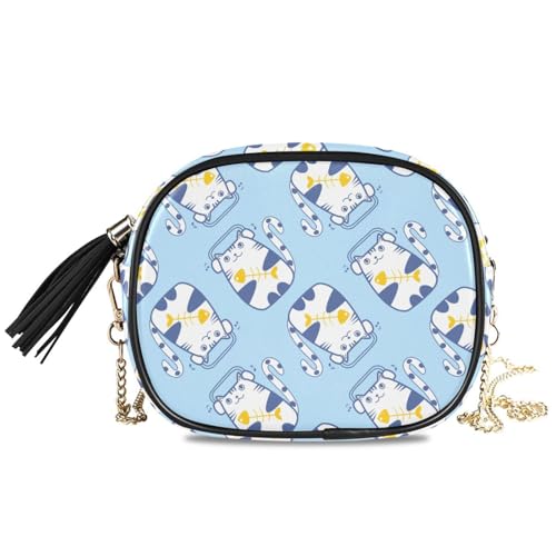 Sac à bandoulière chat idéal pour vos sorties, petit sac multicolore pour fille