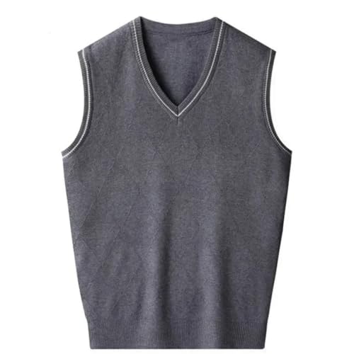 Fulbant Men'S Patchwork Knit Vest Argyle Casual Sleeveless Sweater Classic Waistcoat3