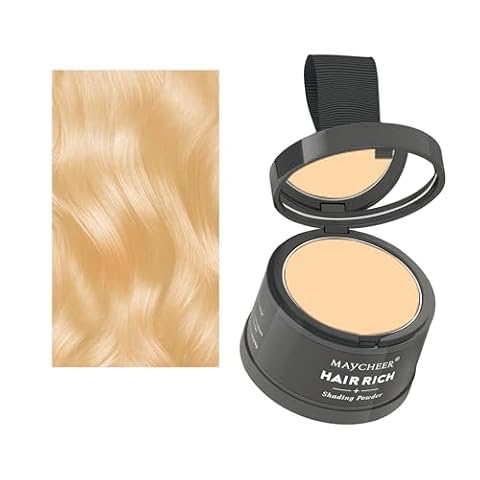 HISUNBEN Instantly Hairline Powder, wiatroszczelny, odporny na pot, korektor do retuszu cebulek włosów do powracającej linii włosów, profesjonalny puder cieniujący linii włosów z lustrem do Puff-GY