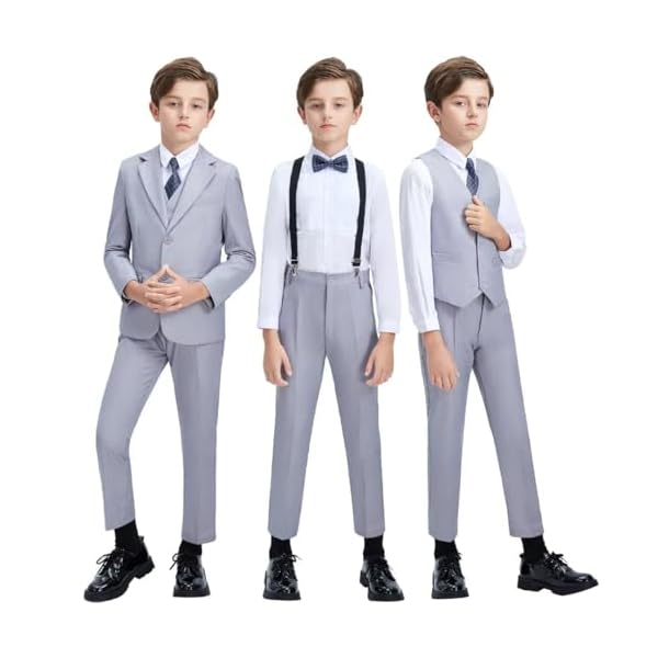 Boys Suits Toddler Formal Suit Set Kids Ring Bearer Outfit for Teen Boys Wedding Tuxedo Communion Dress Clothes - Image 3