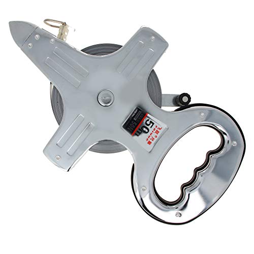 Utoolmart コンベックス メジャー 巻尺 テープ長さ50m ステンレステープ ロックタイプ ロック機能付き メートル 距離測定器 測定器 目盛り 見やすい diy 作業工具 大工道具 1個入り