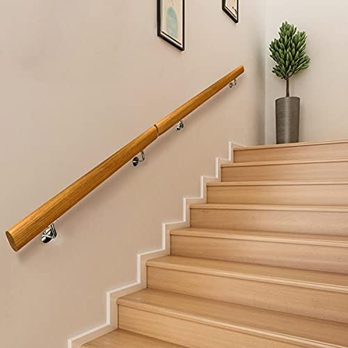 Wooden Handrail, 100 cm Length, Stair Railing, Indoor Wall Handrail, Stairs, Natural Wood