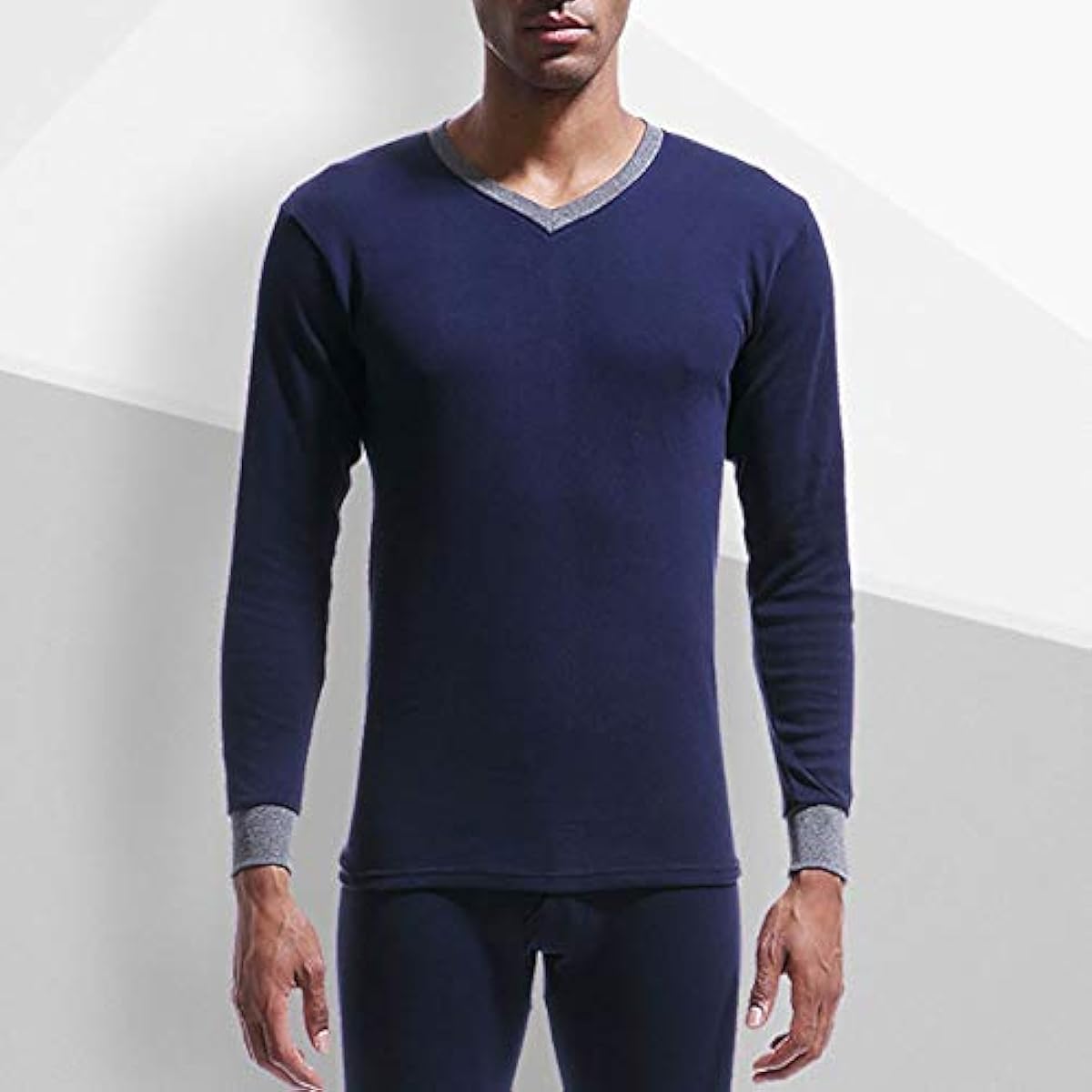 アウトレット人気商品 メンズインナーシャツ 屋内またはoutaoorウェア96 超柔らかい綿メンズサーマル下着セットpreswarm発熱サーマル下着セット Color Cyan Size Xxl 服 ファッション小物 安い オンライン 買取 Littleshopp Com