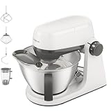 Kenwood Multi Tasker   Küchenmaschine mit Standmixer Aufsatz, 1000W Motor, 44% leiser*, 4,3l Schüssel (1,7kg Teig), 7 Stufen, Rührarm Lift, Zubehörfach, Spritzschutz, Weiß (KHC30.040WH)