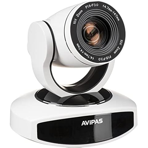AVIPAS AV-1281W 10x HDMI PTZ Camera w/PoE - White Cover