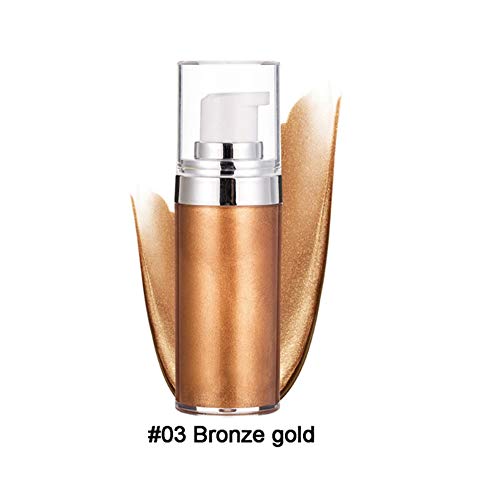 Highlighter crème, gezichtscontour vloeibaar make-up gezicht lichaam glans bronzer cosmetica glanzende verlichting (3#) - Image 4