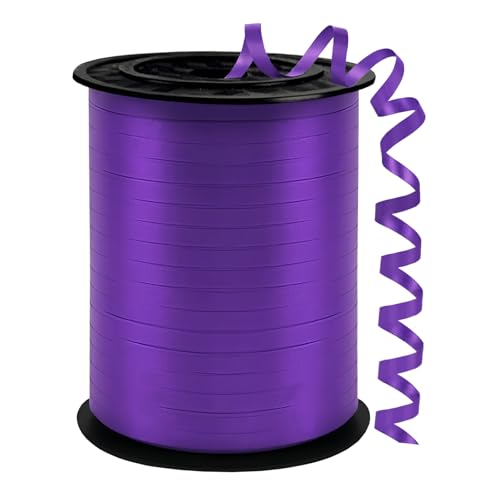 500 Yards Deep Purple Curling Ribbon Ribbons for Crafts 1/5 Inch Ribbon Balloon String Party Decoration Ribbons for Florist Flower Bows for Graduation Supplies