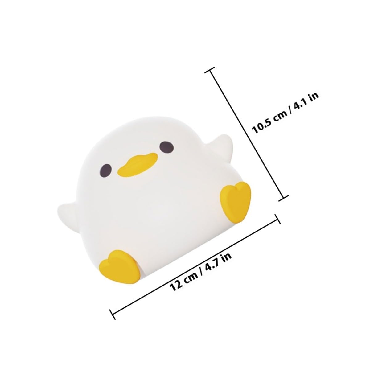 Beavorty Luce Notturna a Forma di Cartone Animato in Silicone Ricaricabile USB 2 Livelli di Luminosità, Lampada da Comodino Compatta per Camera da Letto e Adulti