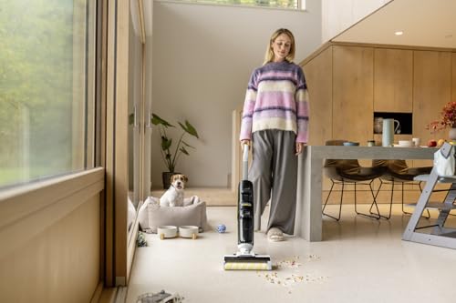Karcher Aspirateur FCV 4 Dry - Aspirateur sans fil avec 4 modes de nettoyage - Autonomie de la batterie : environ 45 min - Capacité de surface par charge de batterie : environ 200 m² - Station de
