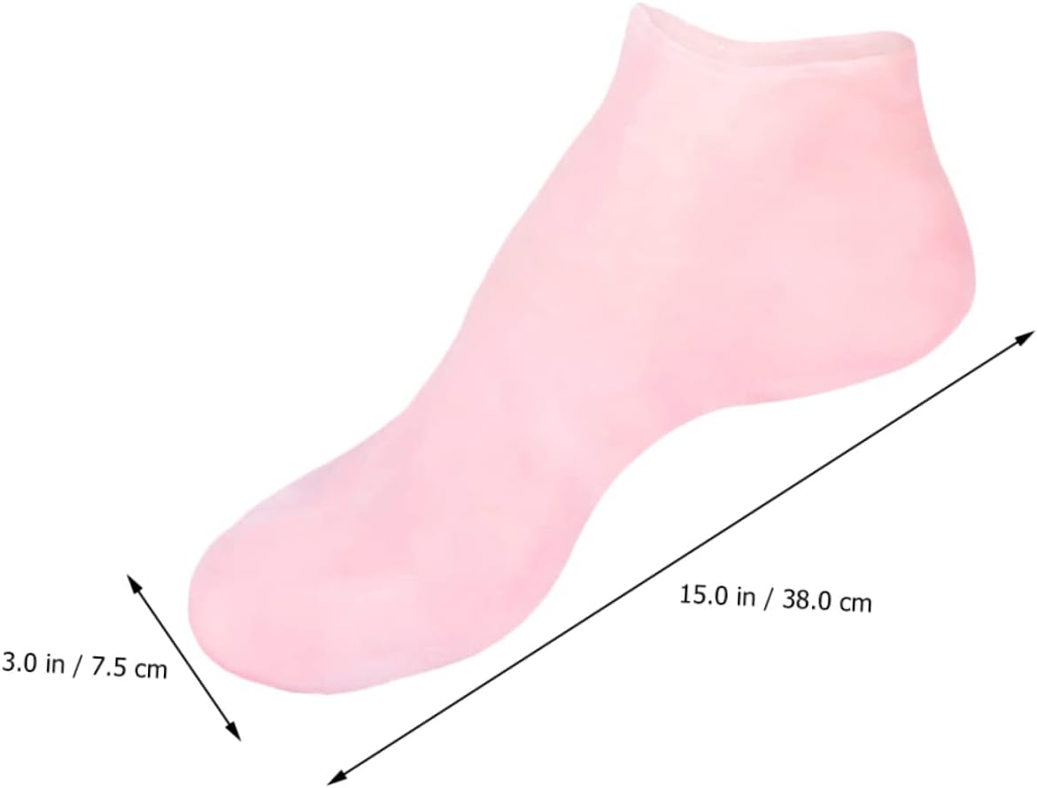 Dry Moisturizing Foot Socks for Cracked Heels Soft Sebs Material with Cushion Sole Pads Breathable Elastic Design for Moisture Wicking and Relief Pink