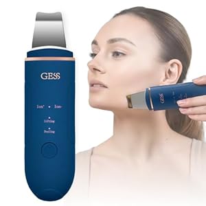 GESS SKY Poriënreiniger Voor Gezicht, Skin Scrubber, gezichtsscrub, Ultrasone Huidspatel Peeling Apparaat, Iontoforese, Spatel, Huidverzorging, Professionele Gezichtsverzorgings Apparaat, 4 Modi,