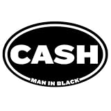 Johnny Cash - Man in Black - Oval Sticker / Decal