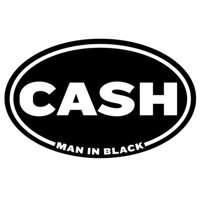 Man in Black - Oval Sticker/Decal