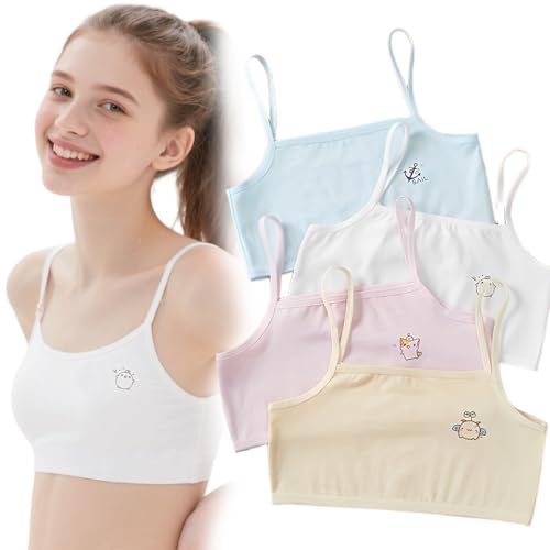 COYUN 4 Pcs Reggiseno Top Bimba Bambina Brassiere Reggiseno Basic