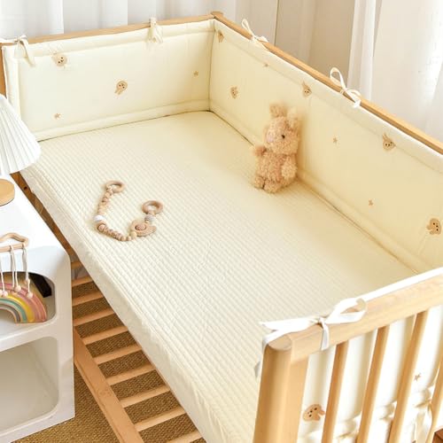 Borde del Amortiguador, Cojín Protector de Cama, Cojín Barandilla de Seguridad para Niños, Cojín Barandilla de Seguridad, Suave Transpirable Alfombra Anticolisión,N02,120×28cm