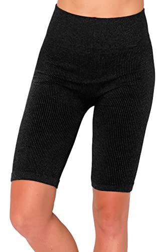 Image of ALWAYS Faux Leather Shorts - High Waist Active Stretch Yoga Short Pants for Women