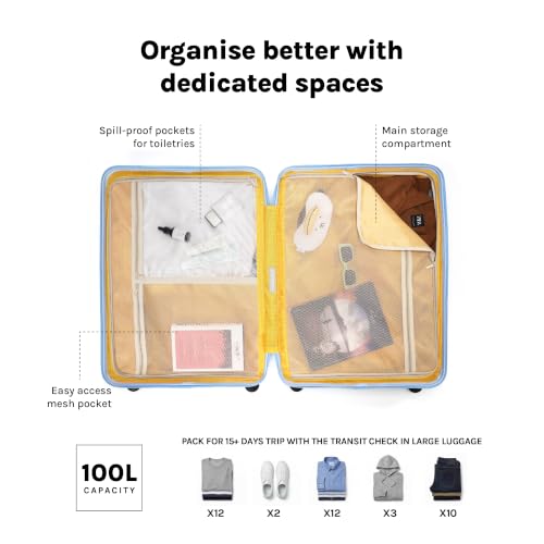 Image of MOKOBARA Transit Check-in Large Trolley Bag 74cm 100L Blue