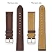 BISONSTRAP Watch Strap 20mm, Vintage Leather Replacement Watch Band, Brown