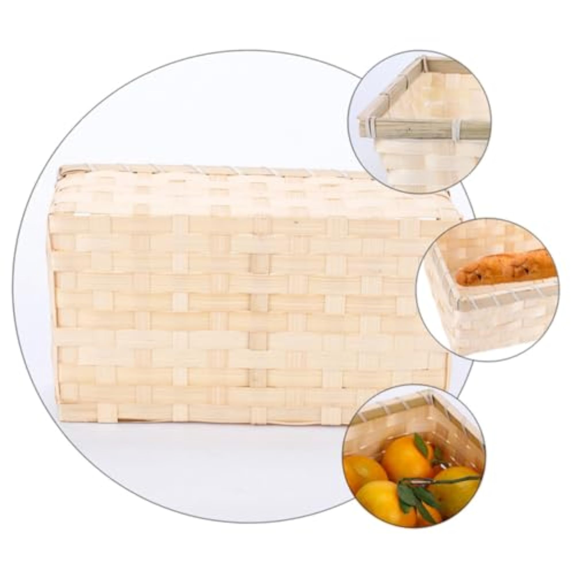Cuboid Woven Baskets for Kitchen Countertop Organization