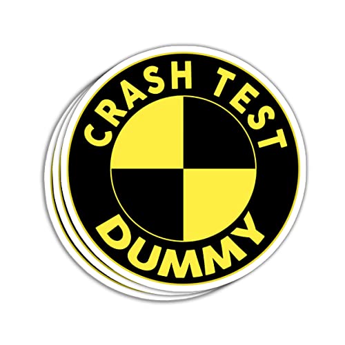 HOSALA (3in - 3Pcs) Crash Test Dummy Sticker Funny Meme Decal Gift for Car, Laptop, Phone, Helmet, Bumper